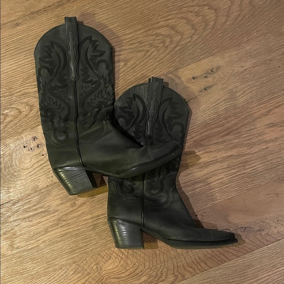 Jeffrey Campbell Black Heeled Boots - Picture 4 of 4